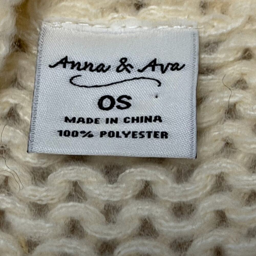 Anna & Ava 3D Flower Cardigan Sweater Chunky Knit Oversized Boho - Picture 12 of 14